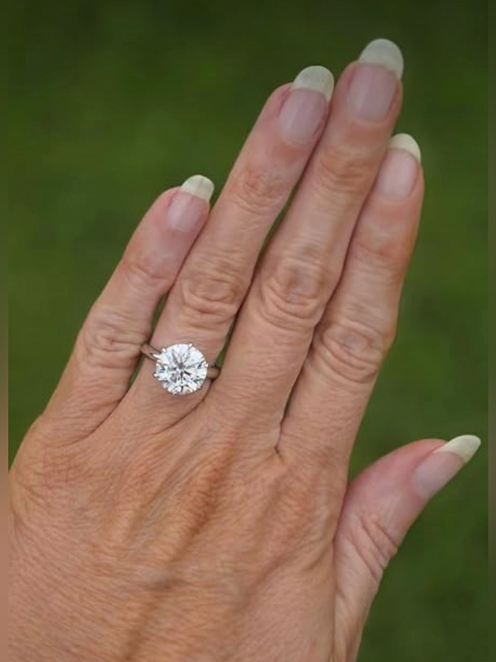 5 CT Moissanite Solitaire Ring 925 Sterling Silver 18K White Gold D VVS1